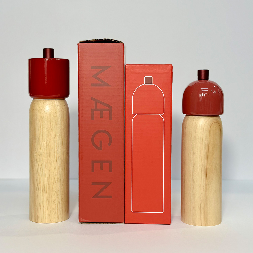 【英國 MÆGEN】胡椒&海鹽研磨罐-紅(L), , large