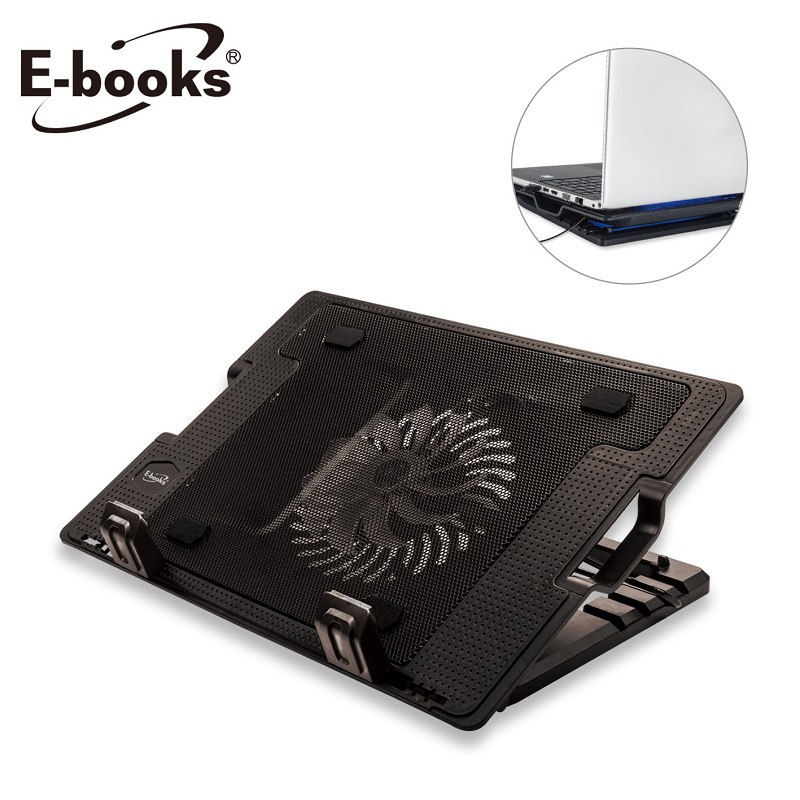 E-books C4 大風扇五段調整筆電散熱座, , large