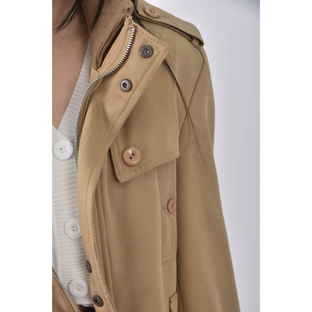 (L) c c排扣棕色外套二手衣, , large