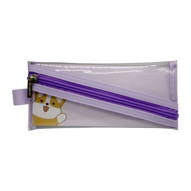 【PENROTE 筆樂】柴語錄環保無毒透明筆袋 紫, , large