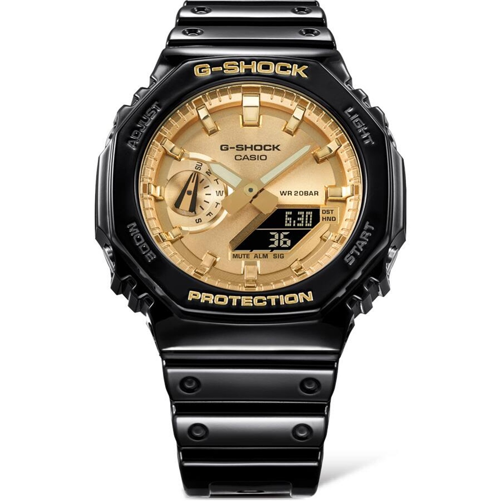 CASIO 卡西歐 G-SHOCK 2100八角金屬光手錶 GA-2100GB-1A, , large