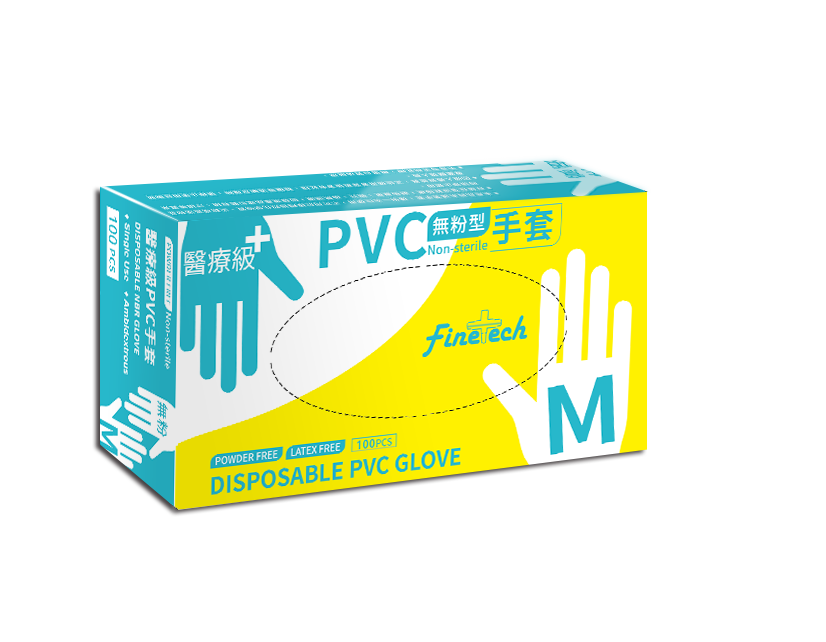 醫療級無粉型PVC透明手套 M號 100入, 6盒, , large