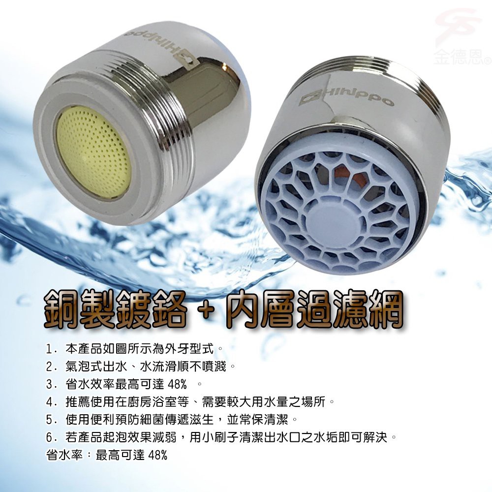 GS MALL 台灣製造 氣泡型出水觸控式省水閥 HP3065 節流閥 省水器 外牙型 省水閥 節水器 觸控式省水閥, , large
