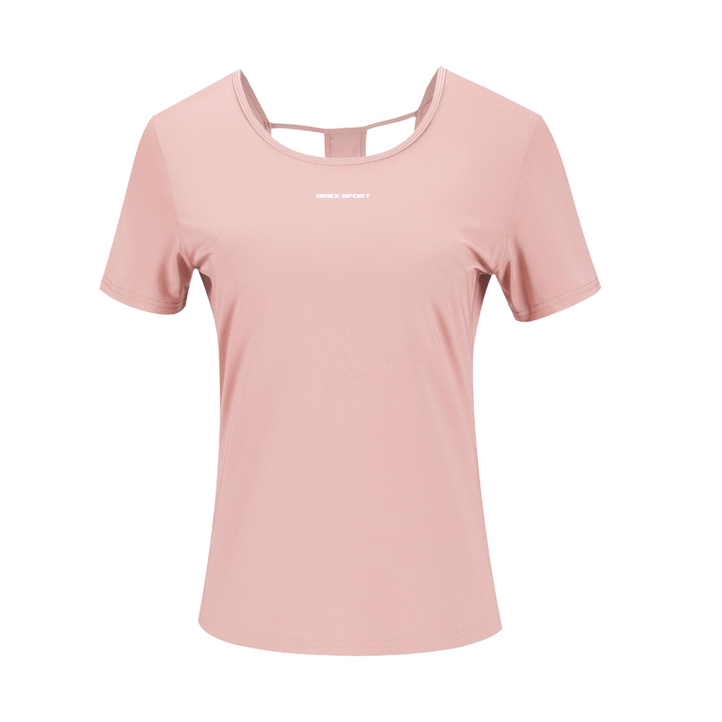 【AREX YOGA】 AS-7410瑜珈服 瑜珈短袖 女上衣 挖背上衣 冰絲衣 涼感衣 吸排衣 短袖上衣 女短袖, , large
