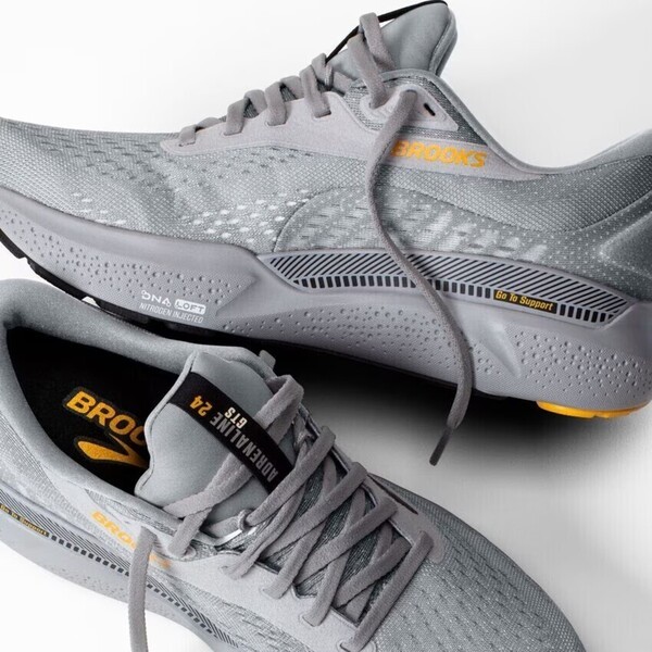 Brooks Adrenaline Gts 24 男 慢跑鞋 運動鞋 超寬楦 避震 緩衝 灰 [1104374E084], , large