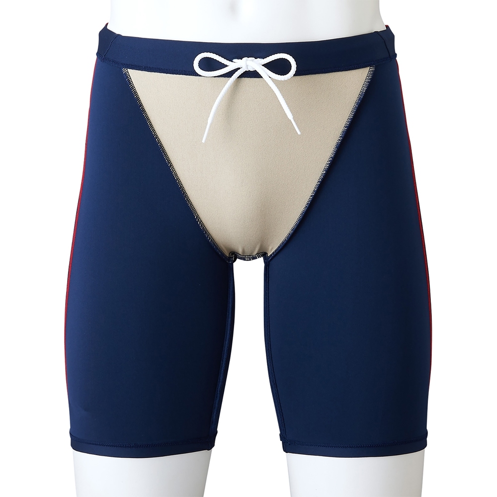 [秉宸] MIZUNO SWIM BASIC 男泳褲 男款長版 盒裝 四角泳褲 N2MBAA13, , large