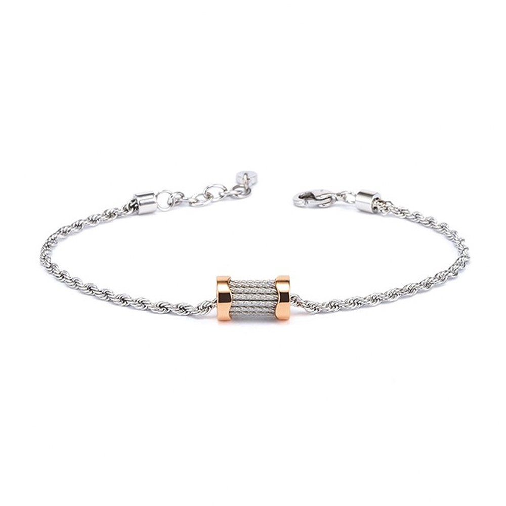 CHARRIOL 夏利豪 FOREVER WAVES CHARMS 鋼索手鍊 送禮推薦 06-102-1139-15, , large