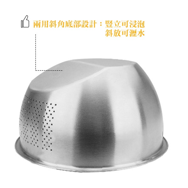 PERFECT 理想牌 晶品不銹鋼洗米器304不鏽鋼果蔬皆可洗漏斗倒水 23cm-Leidea樂德兒, , large