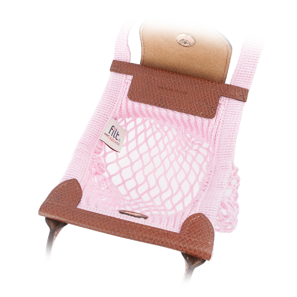 LONGCHAMP XS號 LE PLIAGE FILET 二用漁網包/粉色, , large