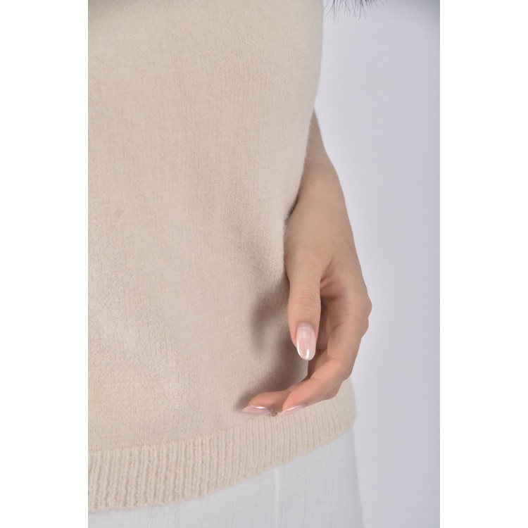 (S) 無袖杏色上衣二手衣, , large