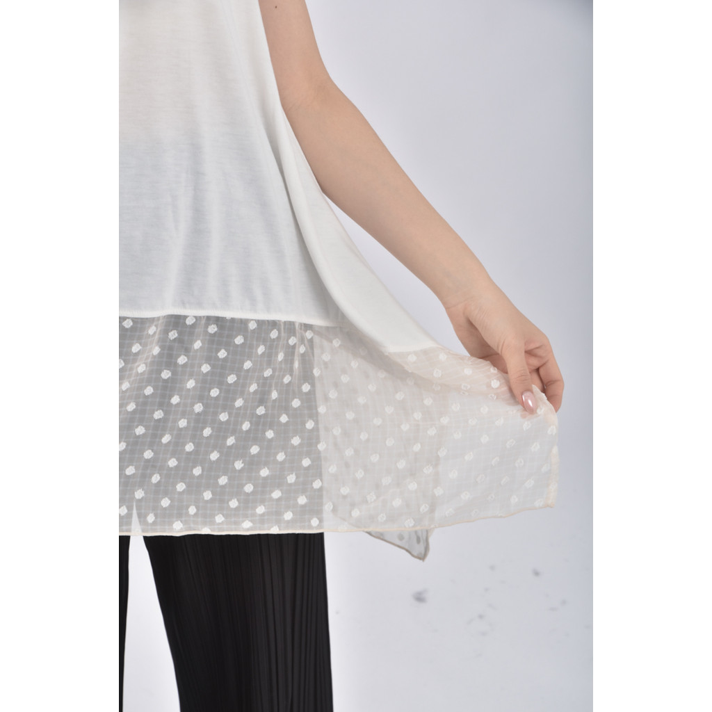 (M) scolar無袖白色上衣二手衣, , large