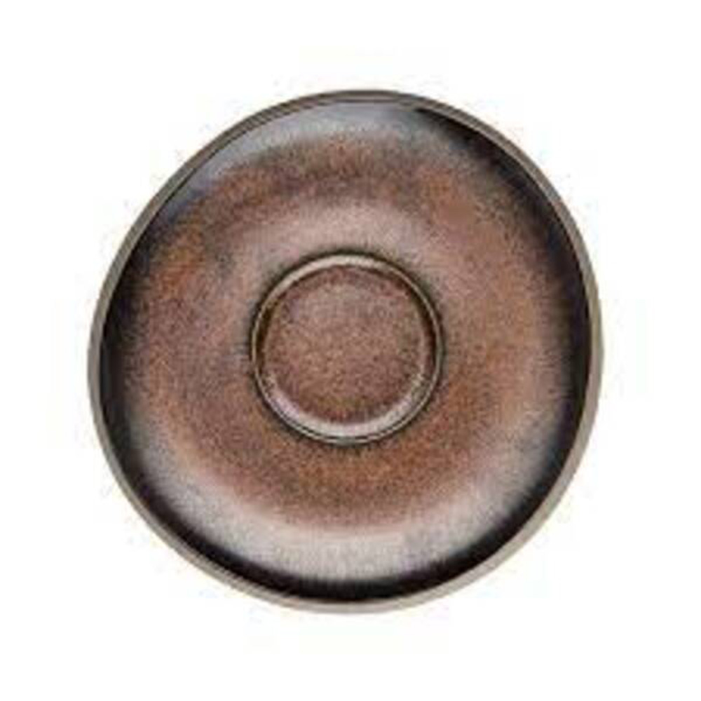 Rosenthal Junto Teacup Saucer - Brown Copper 15cm