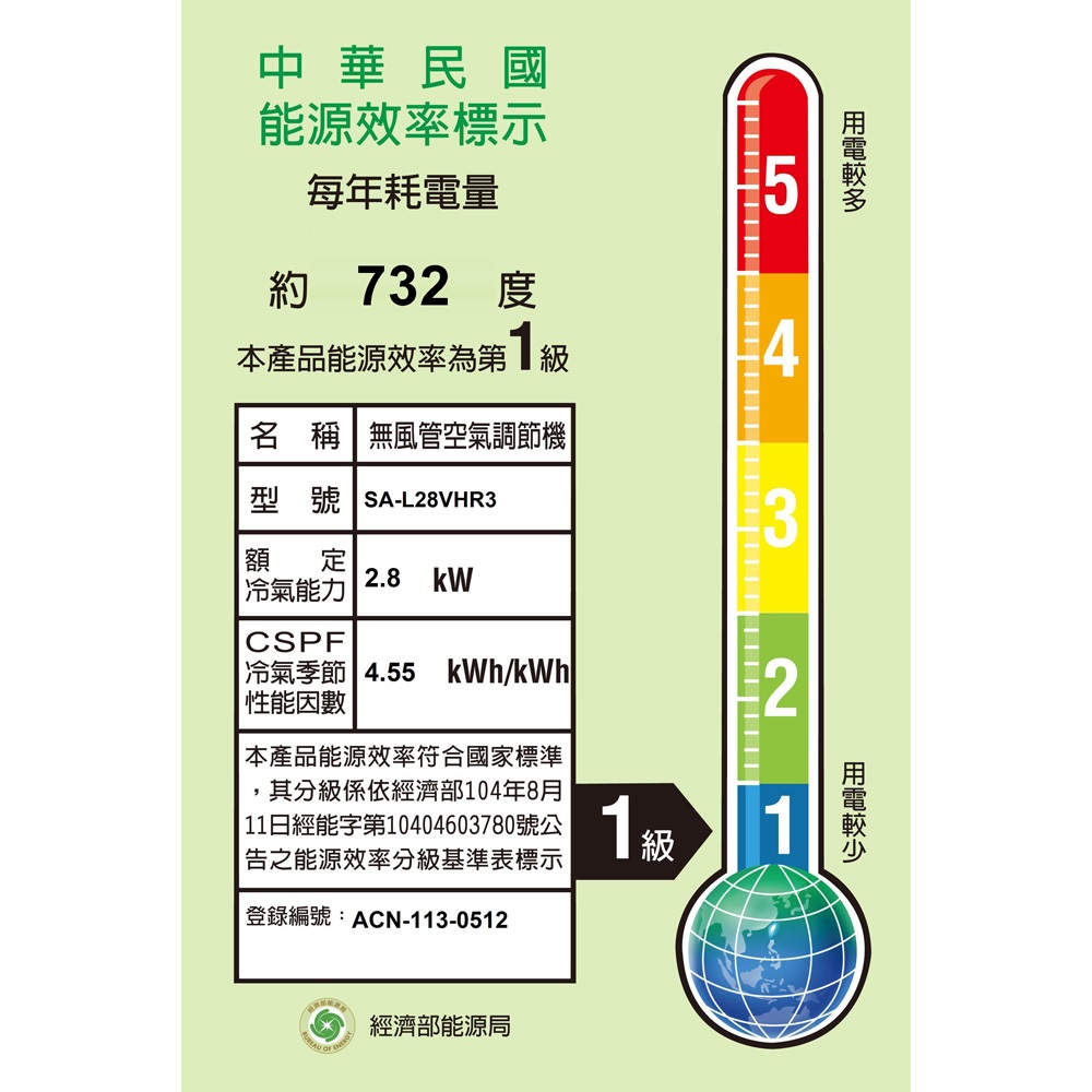 SANLUX Taiwan SANYO 3-4 Ping First-Class Energy Efficiency R32 Inverter Window Air Conditioner Left-Blowing Cooling & Heating SA-L28VHR3, , large