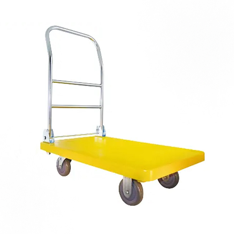 【得貹】塑鋼平板車(黃) 500x810mm 附5吋W全效輪 台灣製 /台, , large