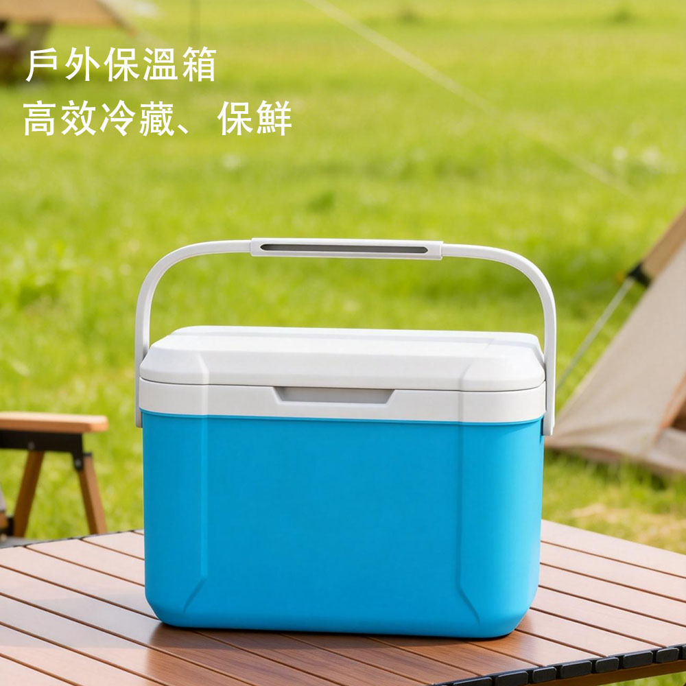 Camping essential: White 5.5L large-capacity insulated box (outdoor cooler, 5.5L insulated box, 48-hour cooling, food-grade insulated box), , large