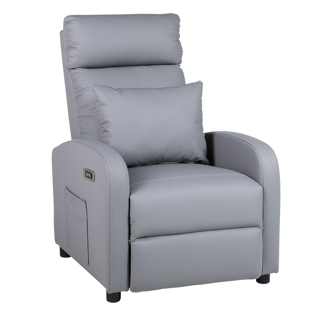 【Hampton 漢汀堡】丹尼爾電動躺椅-鐵灰色(含腰枕), , large