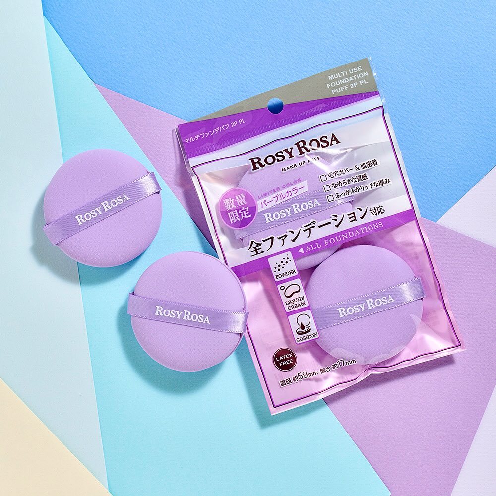 【千康購物網】ROSY ROSA 全效底妝紫粉撲2入(限定色), , large