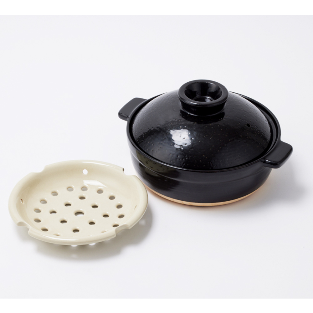 Siroca x 長谷園伊賀燒 多功能調理蒸煮鍋, , large