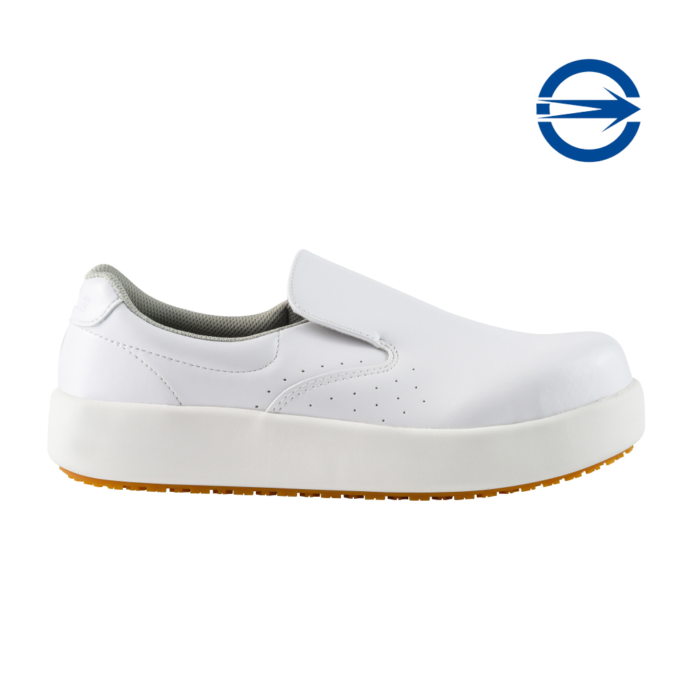 【AHbuffett防滑鞋】AH-12 #27.5 白 爵士鞋 EVA鞋底 寬楦 CNS20345 輕量 鋼頭鞋 防護鞋 防滑 工作鞋 止滑鞋 餐飲 餐廳外場