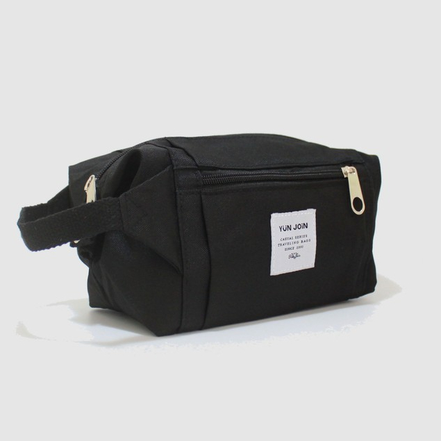 【YUN JOIN】Travel 三拉多功能收納包-黑色 萬用包 手拿包 化妝包 素色, , large
