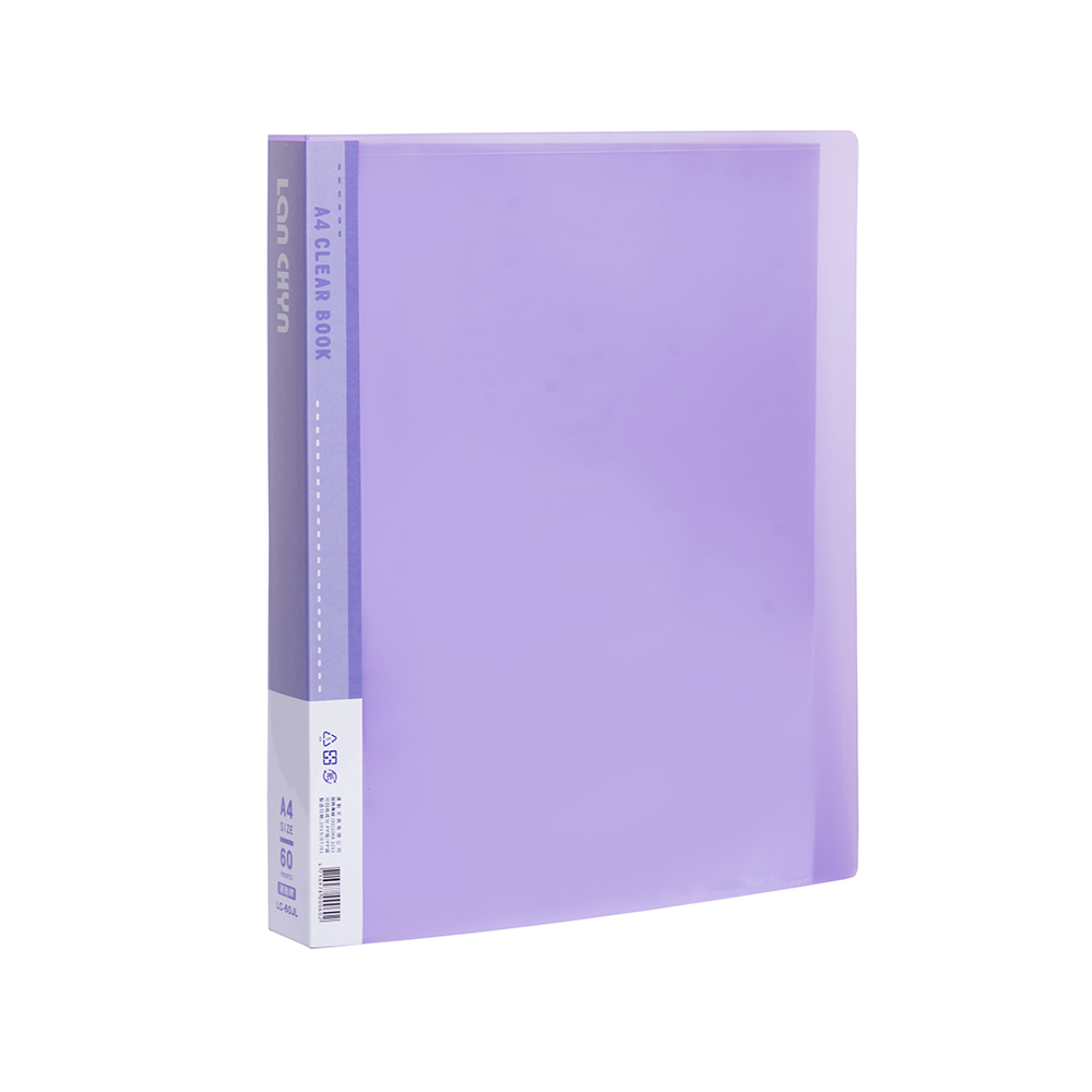 【連勤】PP 60入資料簿(果凍色系) 12本/箱 LC-60JL-多款可選, , large
