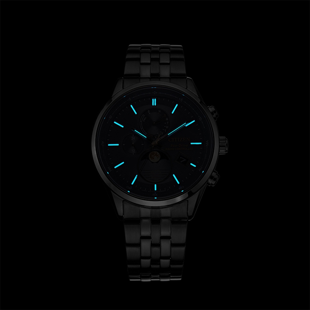 CITIZEN 星辰 韋禮安廣告款 曜月款 光動能電波萬年曆月相手錶 BY1037-51H, , large