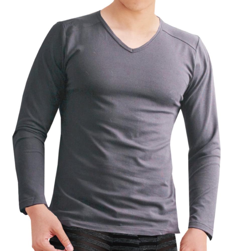 【PROMAN豪門】速熱暖絨V領長袖保暖男上衣M1860, , large