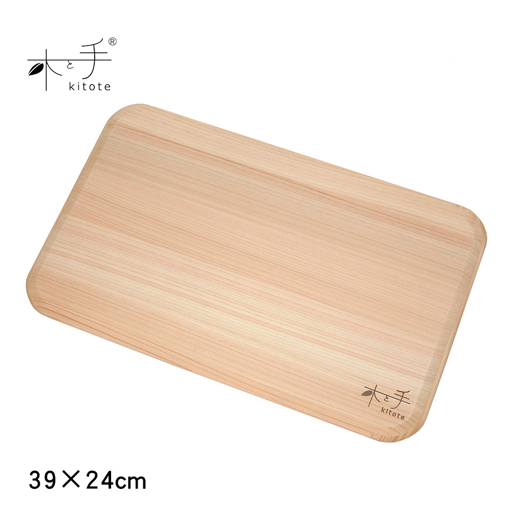 【KITOTE】Japan-Made Ultra-Lightweight Hinoki Cutting Board 39×24cm (Hinoki Wood from Nara, Japan / Dishwasher-Safe), , large