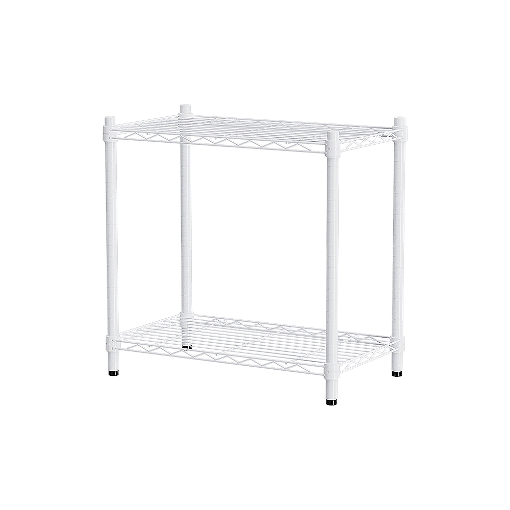 【Y HOUSE】60x45x60cm Lightweight Two-layer Iron Rack Iron Rack Shelf-Painted White