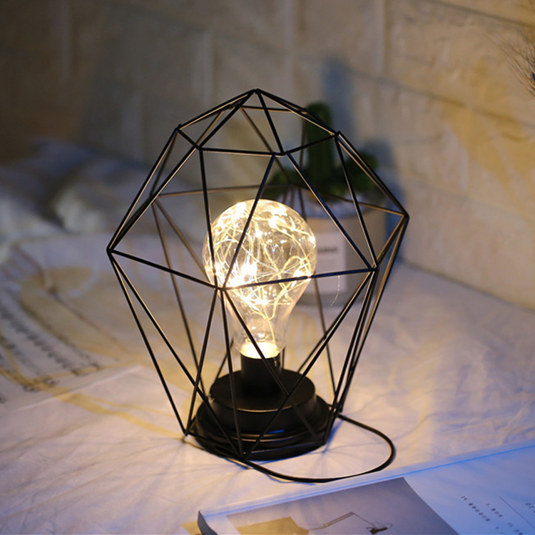 LED鐵藝檯燈【多款可選】 LOFT工業風 燈 夜燈 檯燈 桌燈 吧檯燈 裝飾 紅酒燈 酒杯燈 酒瓶燈, , large