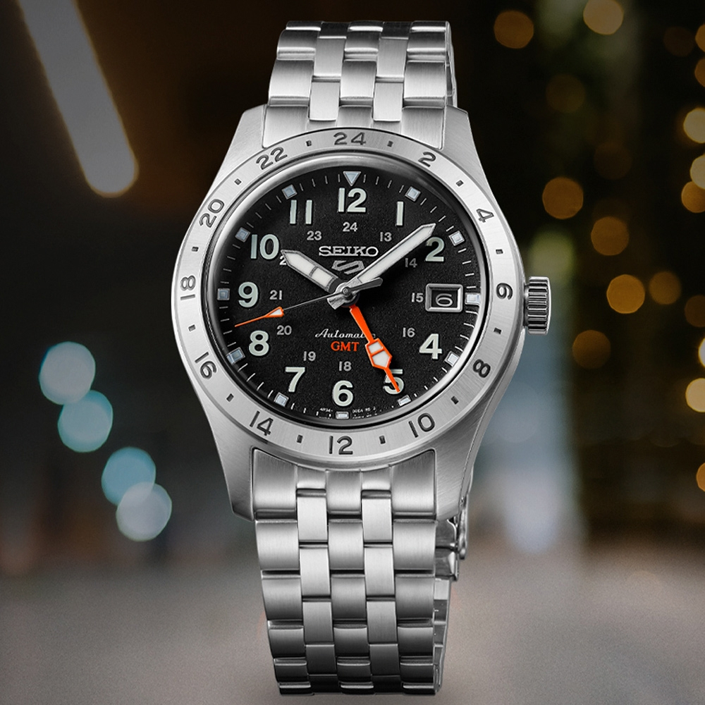 SEIKO 精工 5 Sports Field 系列 GMT機械錶 SSK023K1/4R34-00C0D, , large