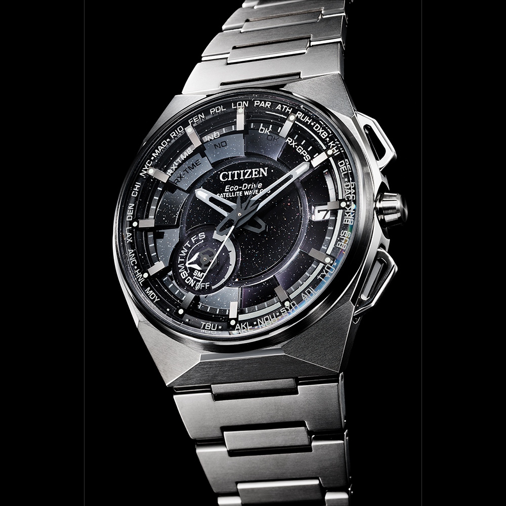 CITIZEN 星辰 限量週年紀念款 超級鈦GPS衛星對時手錶-星際黑 禮物 CC3097-52E, , large
