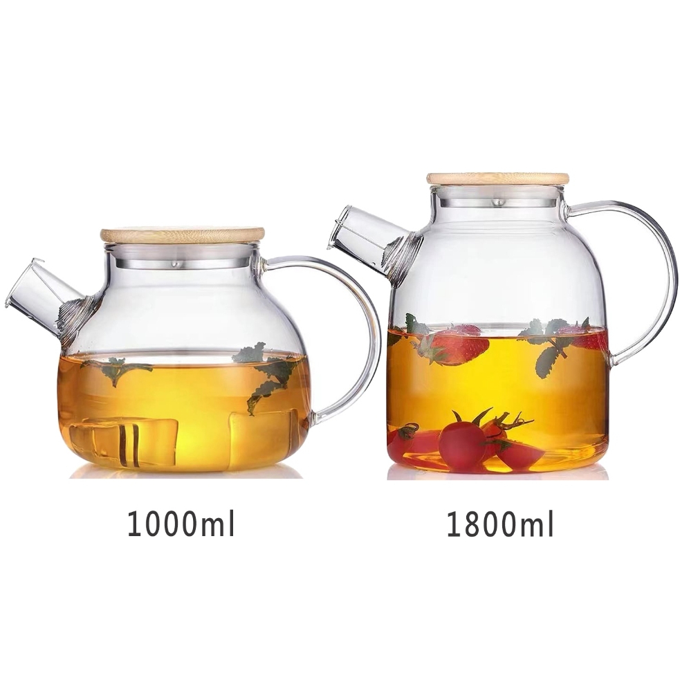 耐熱玻璃壺 1000ml 1800ml 2個尺寸任選/1入 金益合玻璃器皿, , large