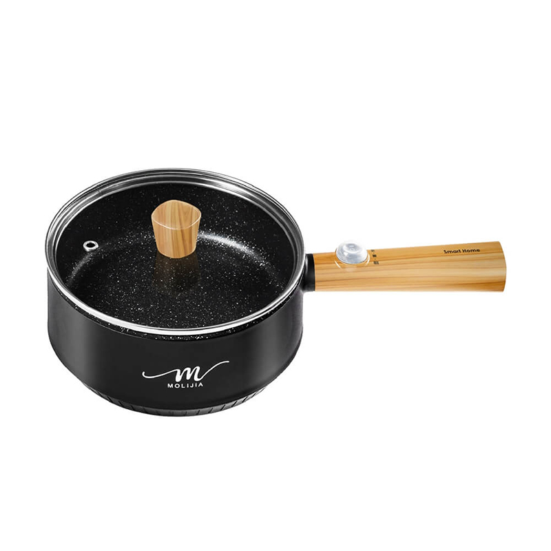 【MOLIJIA】1.6L-M18 Multifunctional Non-stick Electric Cooker - Black Wood Grain, , large