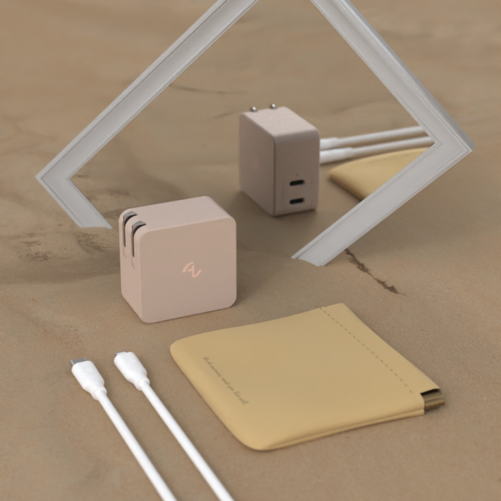 [OneMore Co., Ltd.] Allite GaN Dual-Port USB-C Fast Charger｜ Milk tea color, , large