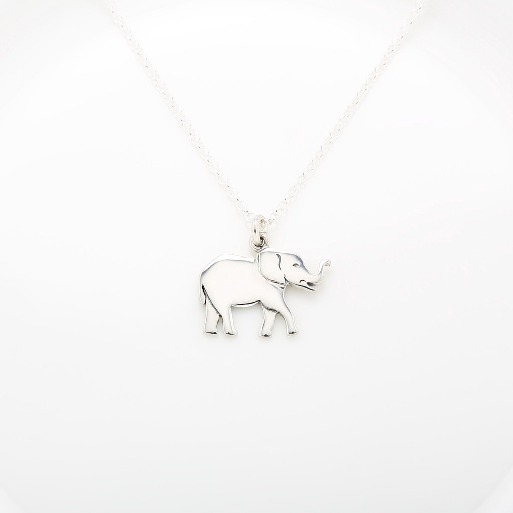 【Angel & Me】可愛 大象 Elephant s925 純銀 項鍊 生日 情人節 聖誕節 寵物紀念品 禮物, , large