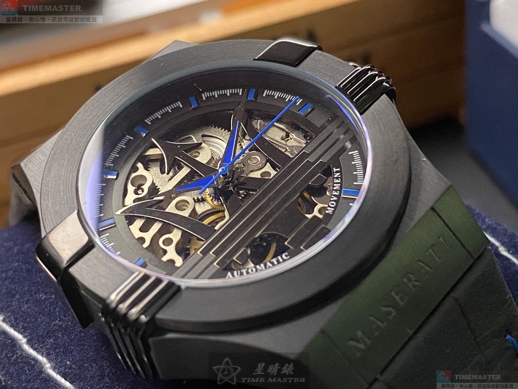 [星晴錶業]MASERATI手錶,42mm,R8821108009黑色錶面黑錶殼深黑色真皮皮革錶帶款, , large