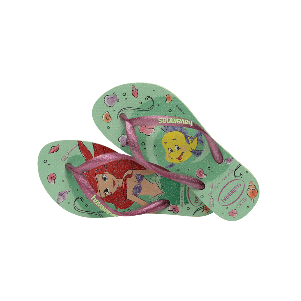 [巴拉娜巴西人字拖專賣店]中壢實體店面Havaianas童鞋 夾腳拖/人字拖鞋KIDS SLIM PRINCESS 冰雪奇緣 小美人魚 海灘 海邊, , large