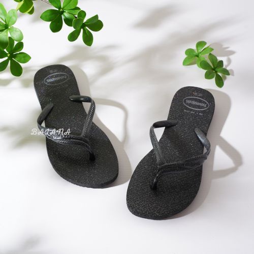 [巴拉娜巴西人字拖專賣店]中壢實體店面 Havaianas哈瓦仕 夾腳拖/人字拖鞋 FANTASIA GLOSS 沙灘 海灘 海邊女款 黑/紫/藍, , large
