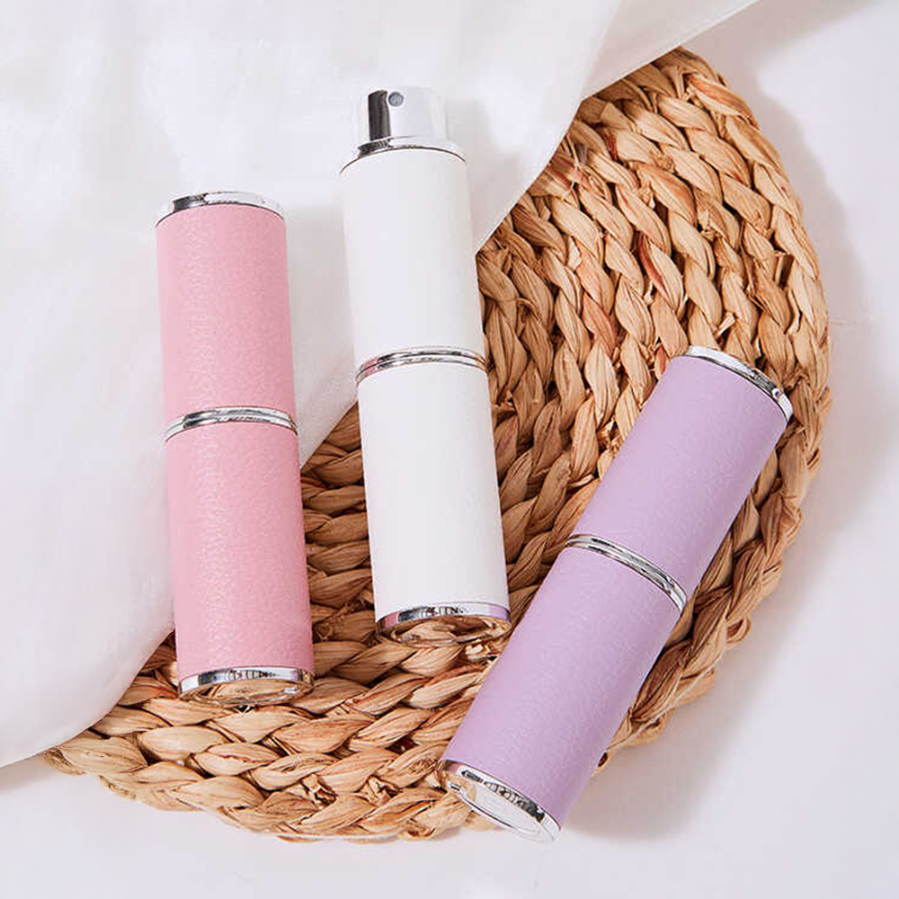 香水分裝瓶【4色可選】 8ml 贈分裝噴頭 旋蓋式 填充式 噴霧分裝瓶 香水 分裝 空罐 噴霧瓶 隨身瓶 鋁製 分裝瓶 香水分裝 小香 無蓋, , large