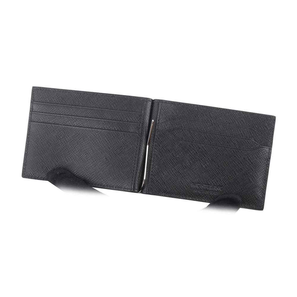 Montblanc 萬寶龍 匠心系列防刮牛皮 6卡附鈔票夾短夾/黑色, , large