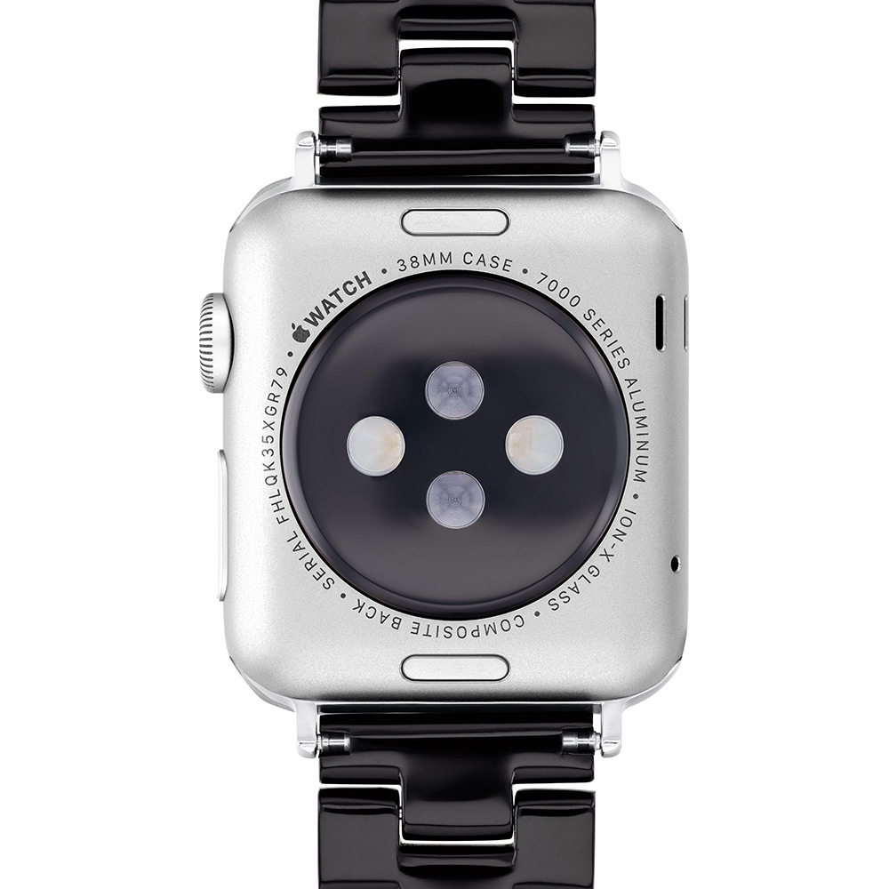 COACH Apple Watch 錶帶 38/41/42mm 適用 錶帶- 黑色C字玳瑁紋(不含手錶), , large