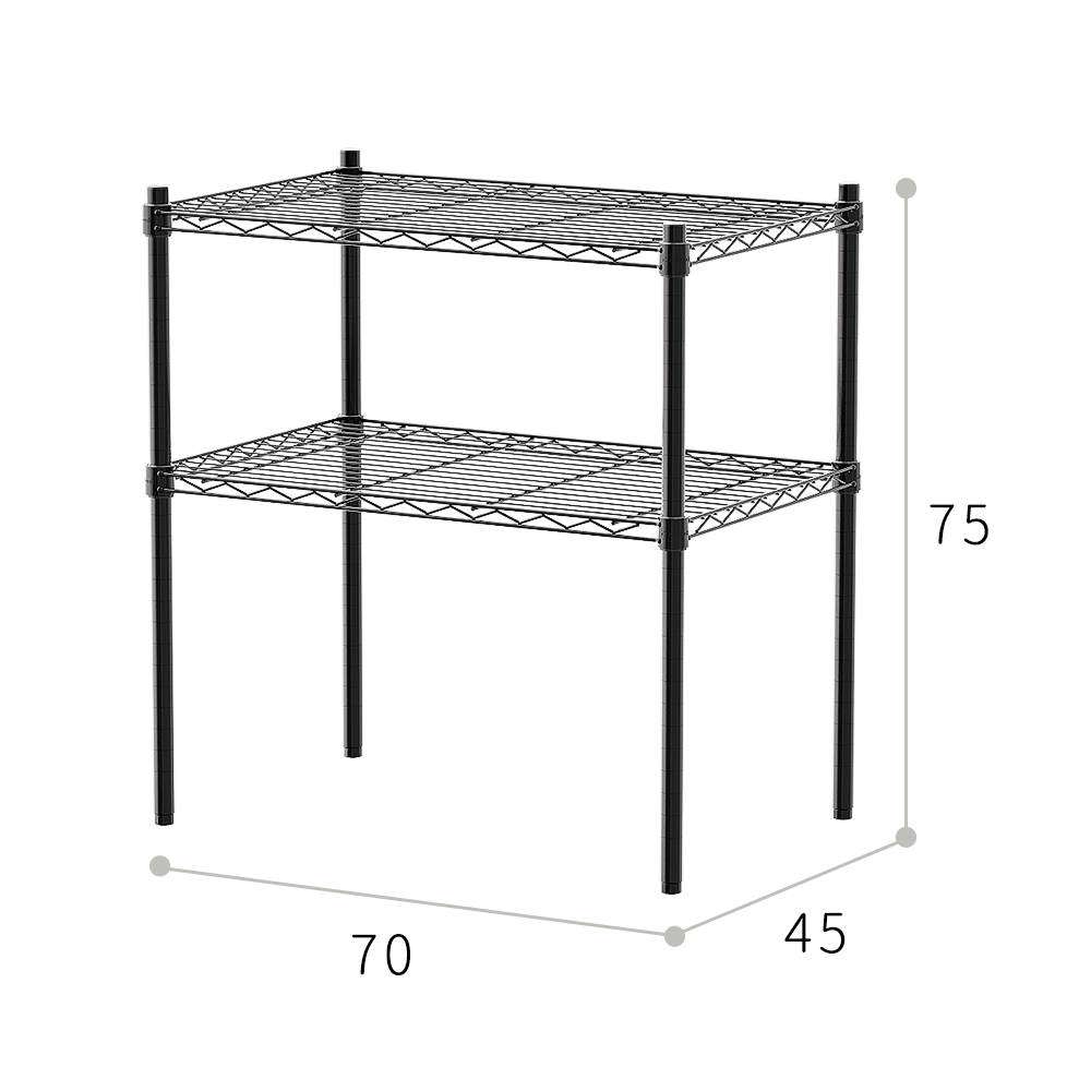 【Y HOUSE】70x45x75cm Lightweight Two-layer Iron Rack Iron Rack Shelf-Painted White, , large