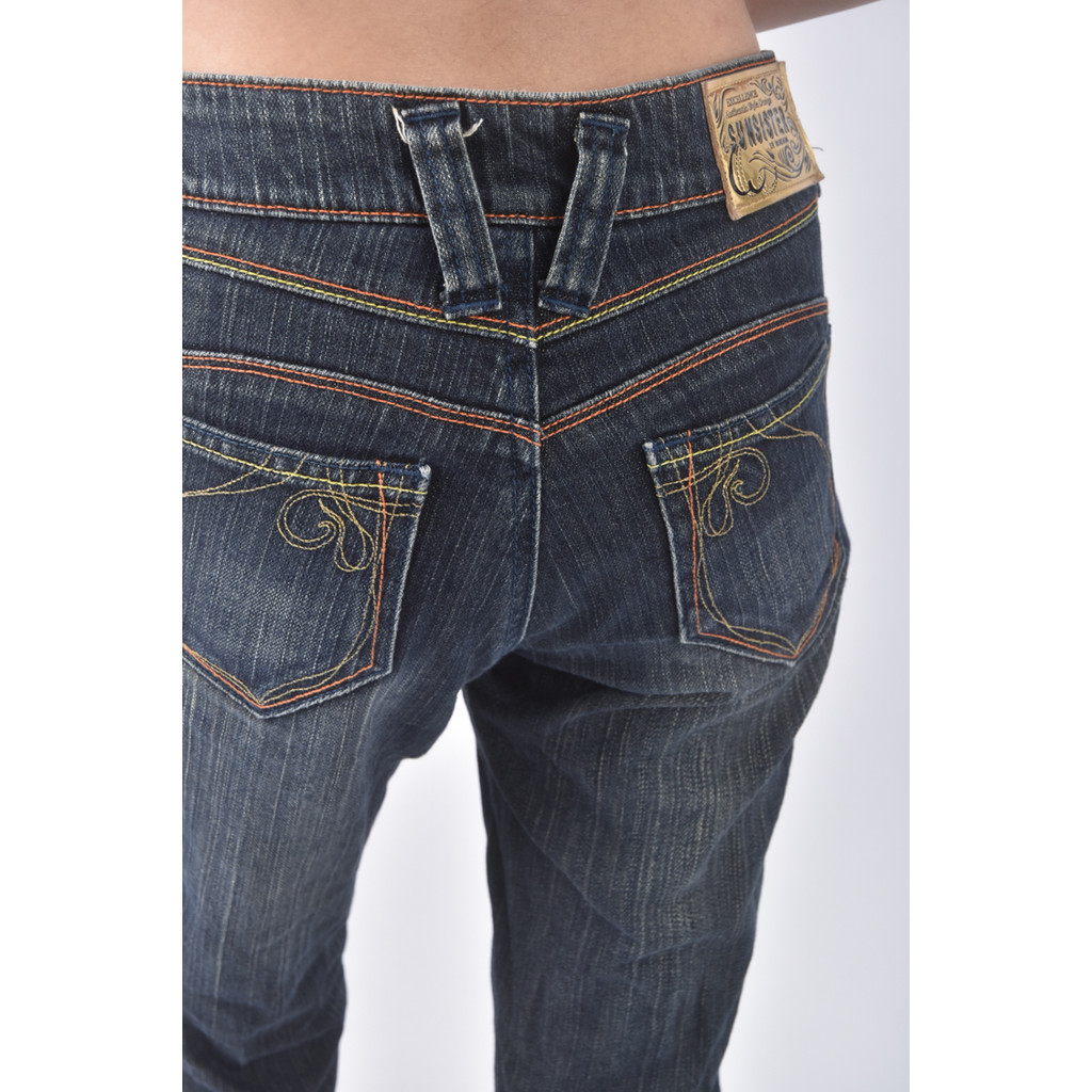 (M) bobson丹寧牛仔質感棉質藍色長褲二手衣, , large