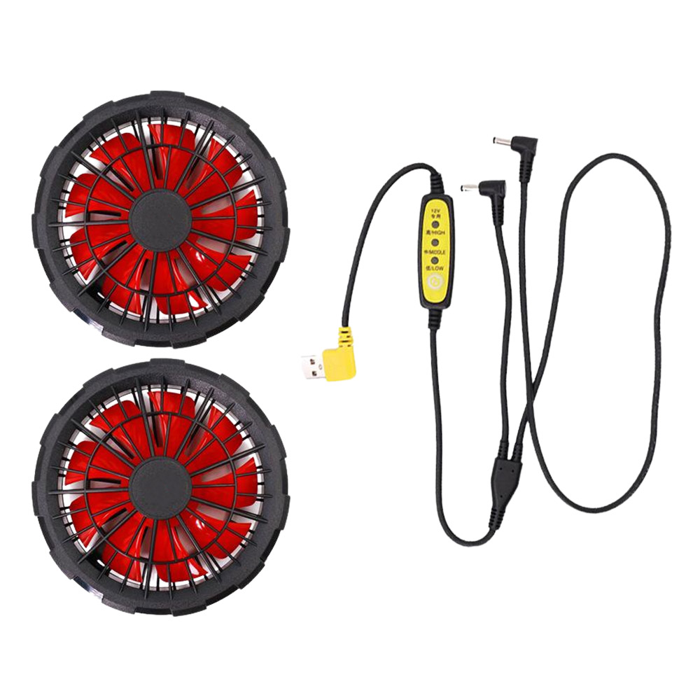 空調服風扇/5V7.4V【兩用】12V升壓線+12V無刷風扇2入, , large