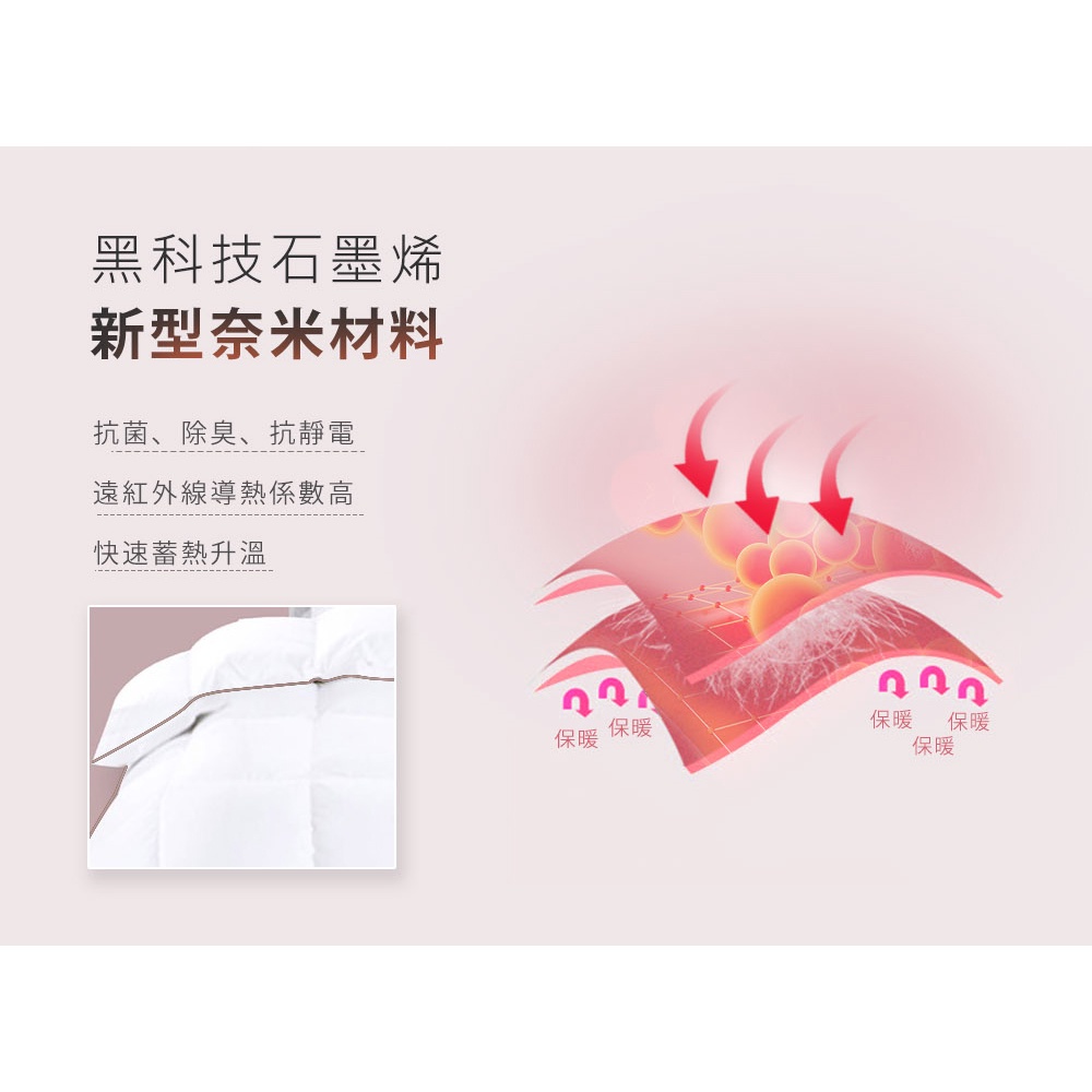 【吉梵尼 范侖鐵諾】台製可水洗石墨烯遠紅外線保暖被(冬被/被子/被胎), , large