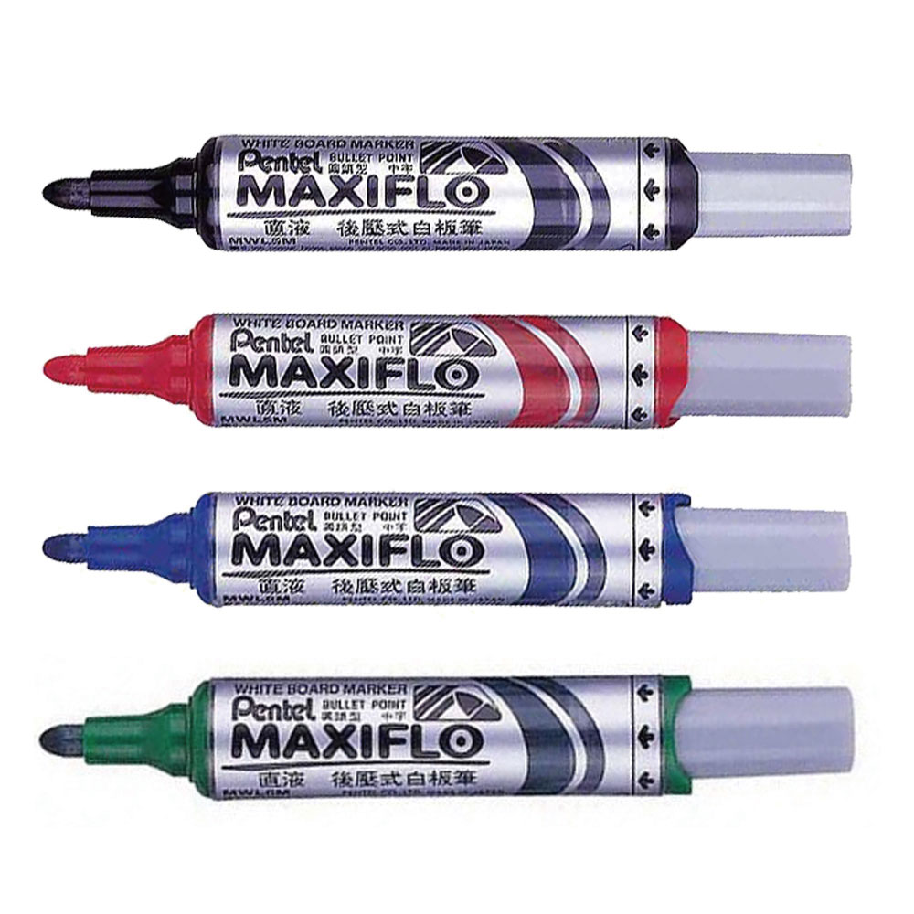 【Pentel 飛龍】後壓式白板筆 粗字圓頭 2.0mm 36支/件 MWL5M - 綠, , large