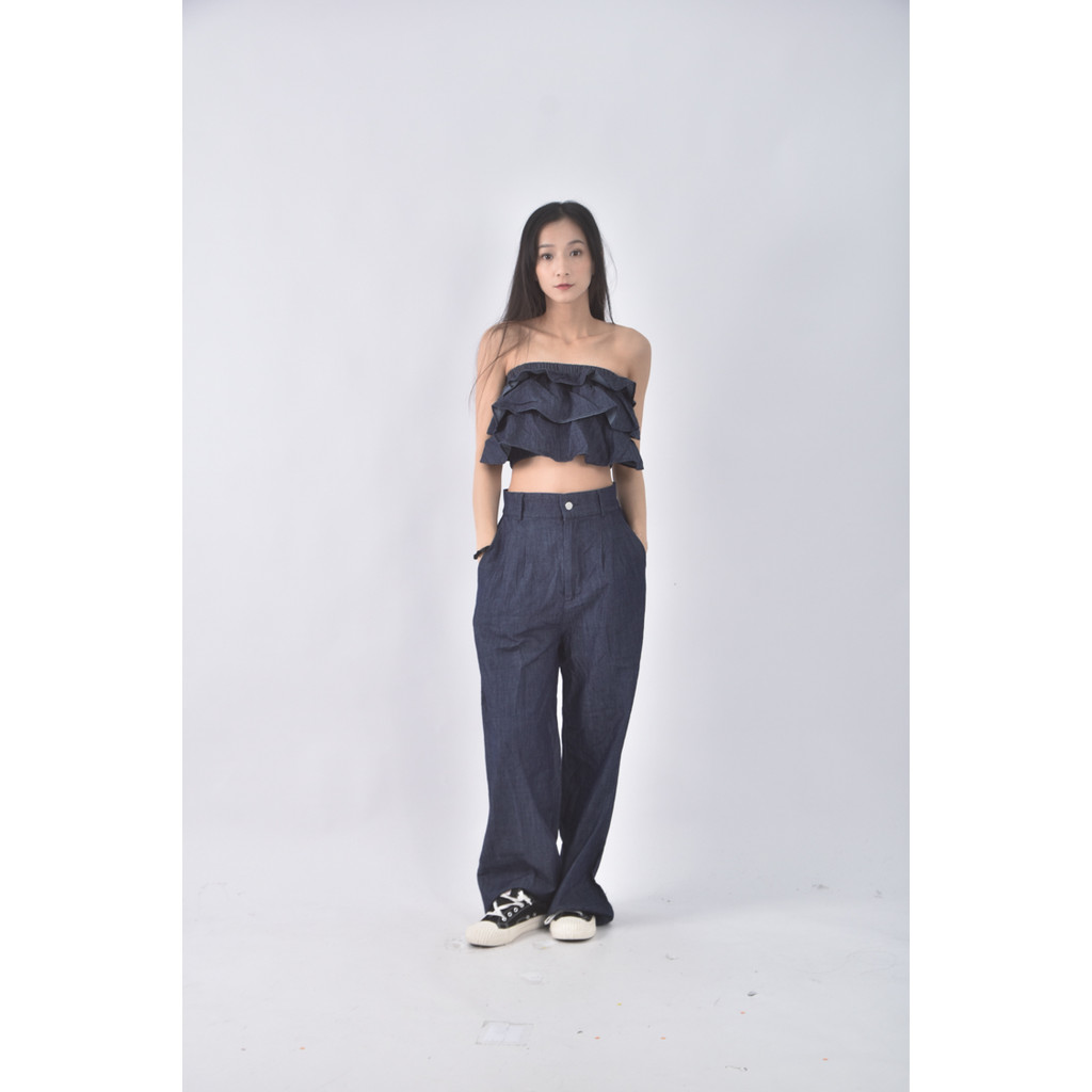 (M) jccrew無袖藍色套裝二手衣, , large