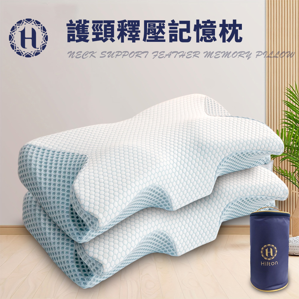 【Hilton 希爾頓】8D慢回彈止鼾沉睡記憶枕(枕頭/護頸枕/記憶枕)(B0402-NL), , large