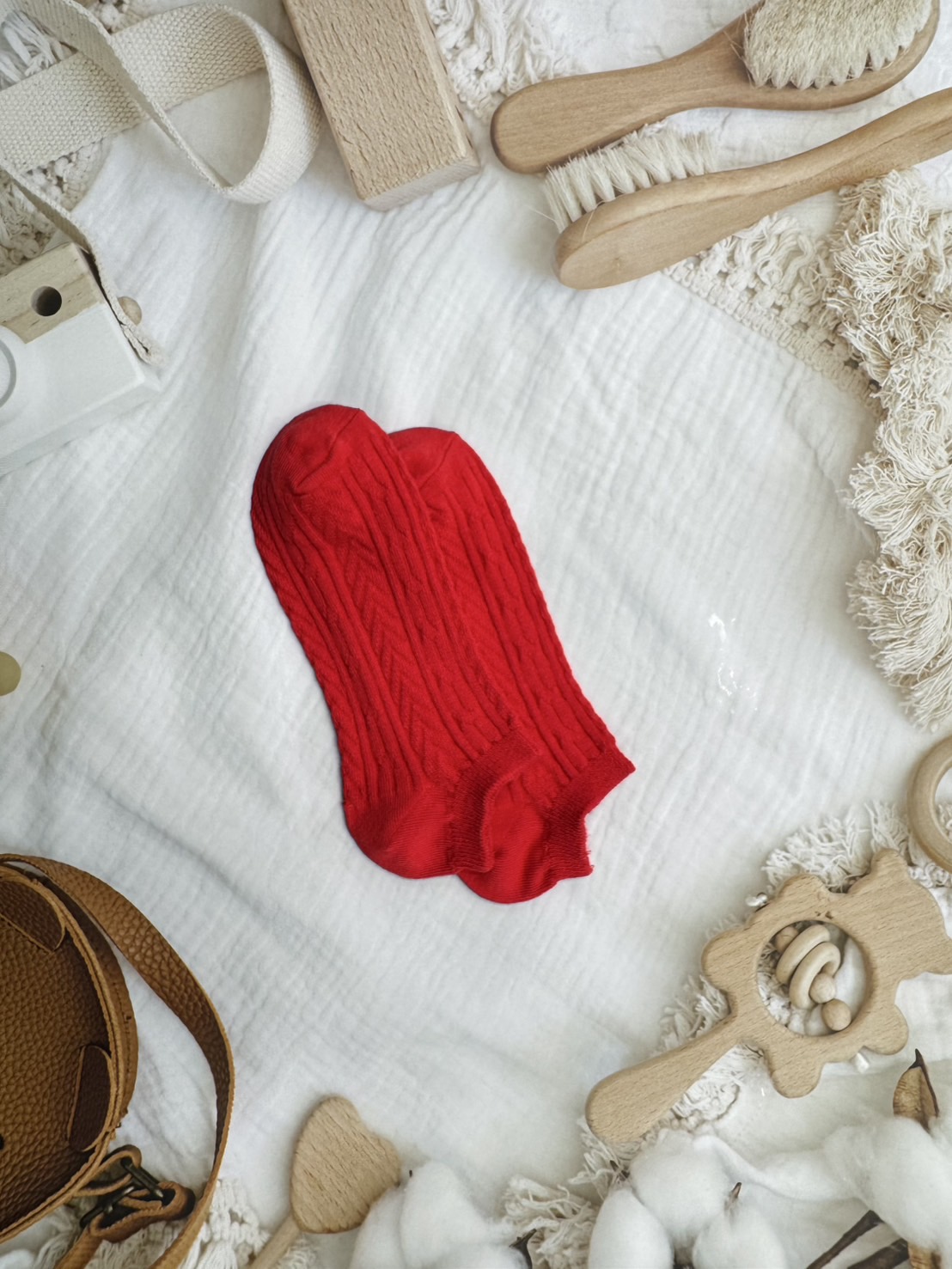 【RUNWAY】《RUNWAY SOCKS》Japanese/Korean Style Candy Socks – 22 Colors, Double Cylinder No-Show Socks – Bright Red Limited Quantity – While Supplies Last, , large